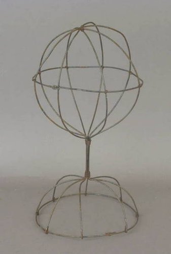 19thc. Wire Wig or Hat Stand