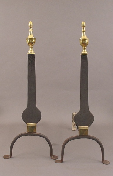 18thc. Knife Blade Andirons