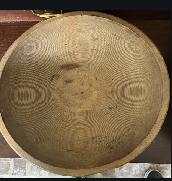 Wooden Apple Green Bowl