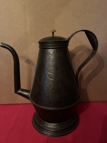 Punched Tin Coffee Pot