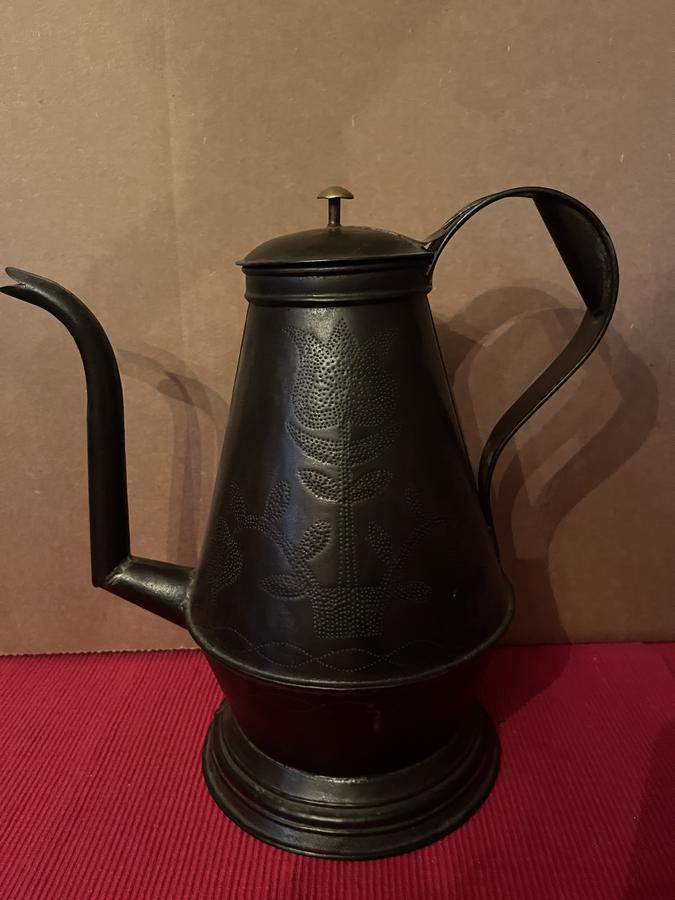 Punched Tin Coffee Pot