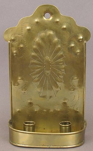 Double Brass Candle Sconce