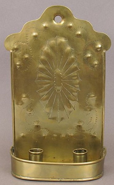 Double Brass Candle Sconce
