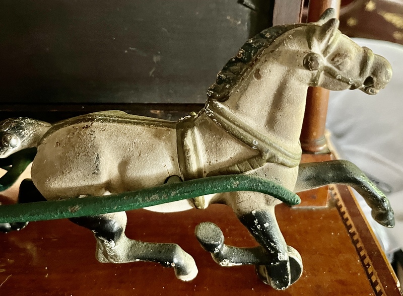 Cast Iron Horse and Carriage