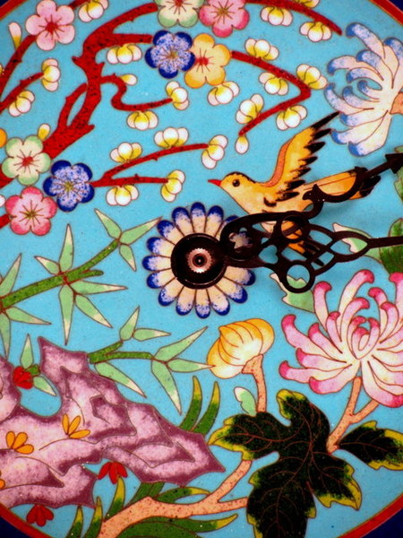 Cloisonne Enamelware clock