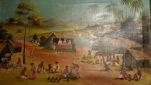 Indian Village Scene
