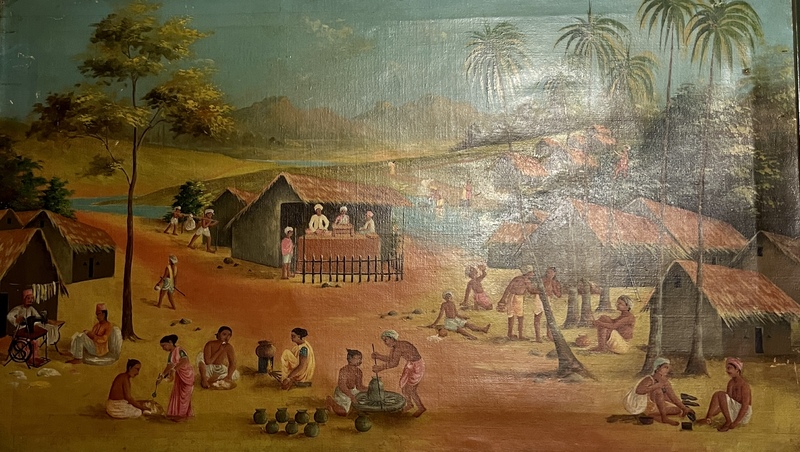 Indian Village Scene