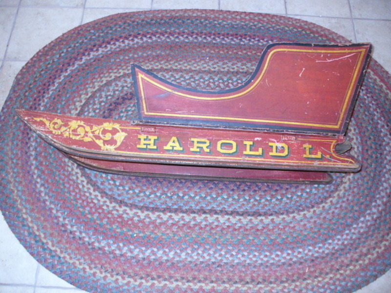 19thc. Child's Sled "Harold L."