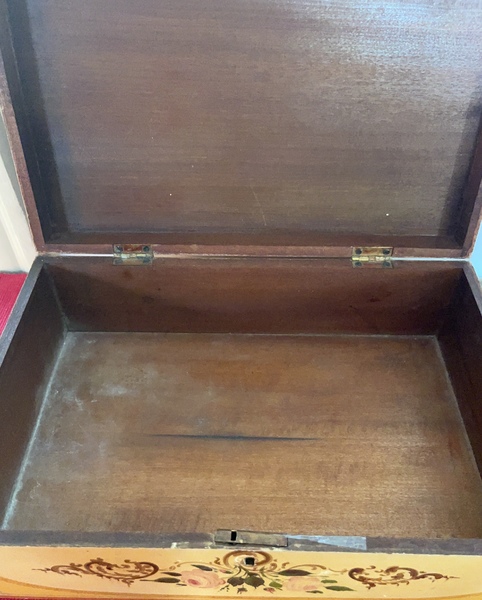 Mustard Paint Decorated Box
