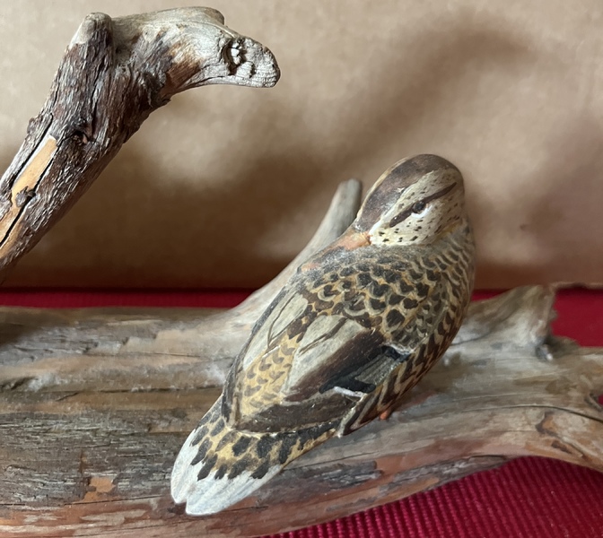 Mallards on Driftwood Signed