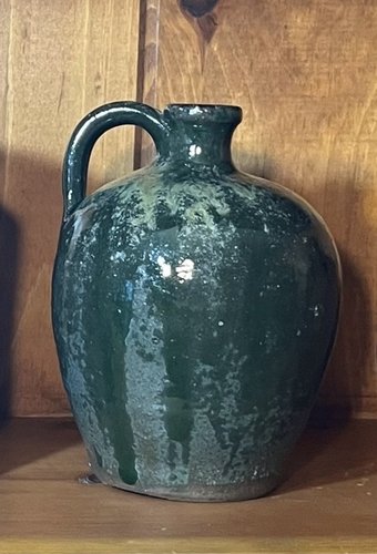 Green Redware Jug