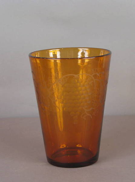 19thc. Amber Flip Glass