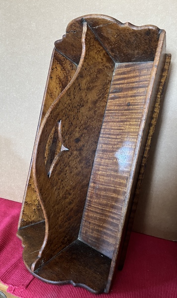 19thc. Lg. Figured Maple Carrier