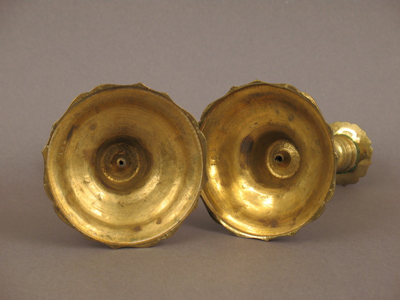 Pr. French Brass Candlesticks