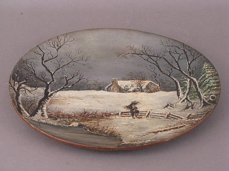 Winter Scene Painting 1882