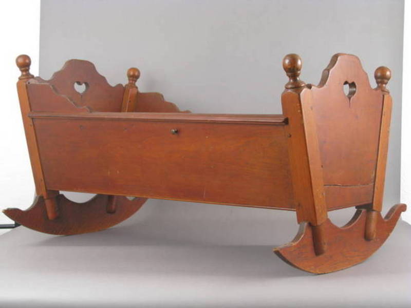 19thc. PA Cradle with Heart Cutouts
