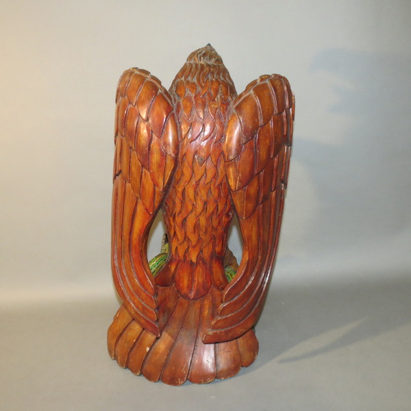 Eagle with Tortoise and Snake Carving