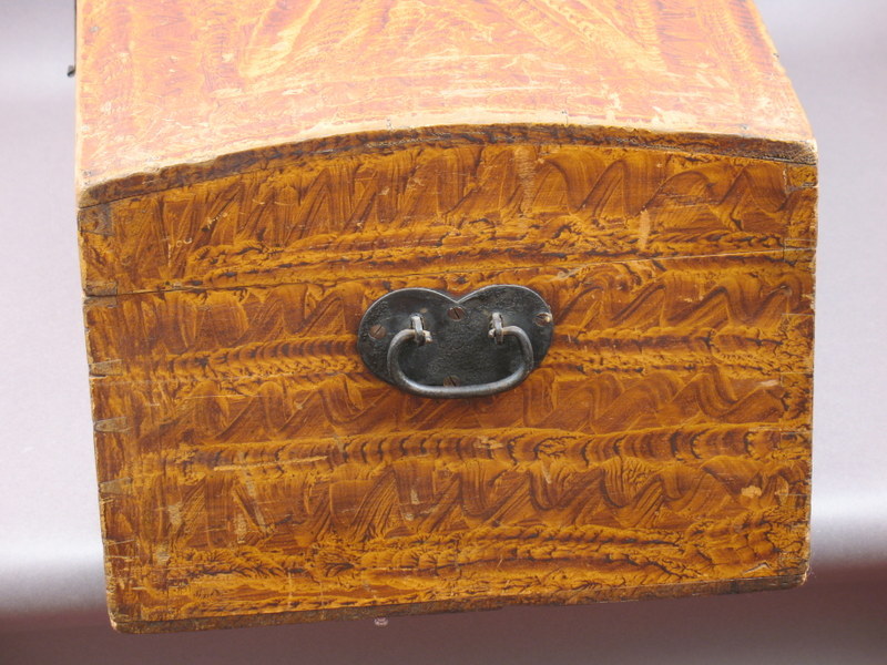 Original Painted Maine Box w/Heart Handles