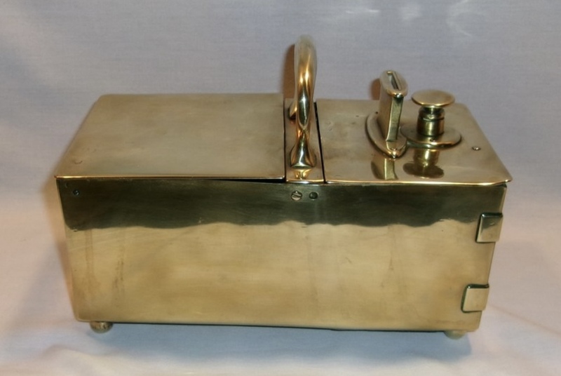 19thc. Brass Honor Tobacco Box