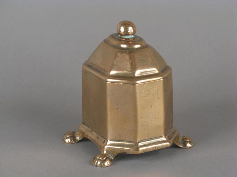 19thc. Bell Metal Lidded Tobacco Jar
