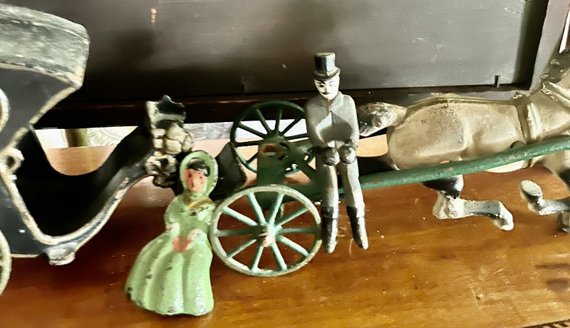 Cast Iron Horse and Carriage