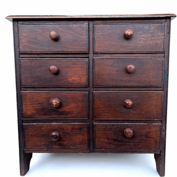 19thc. Walnut Spice Chest