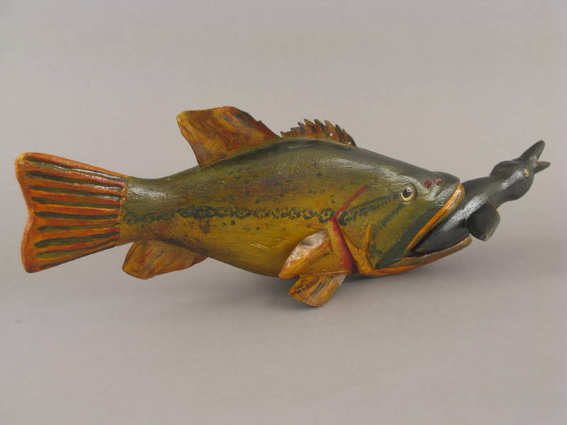 Fish Decoy with Crow