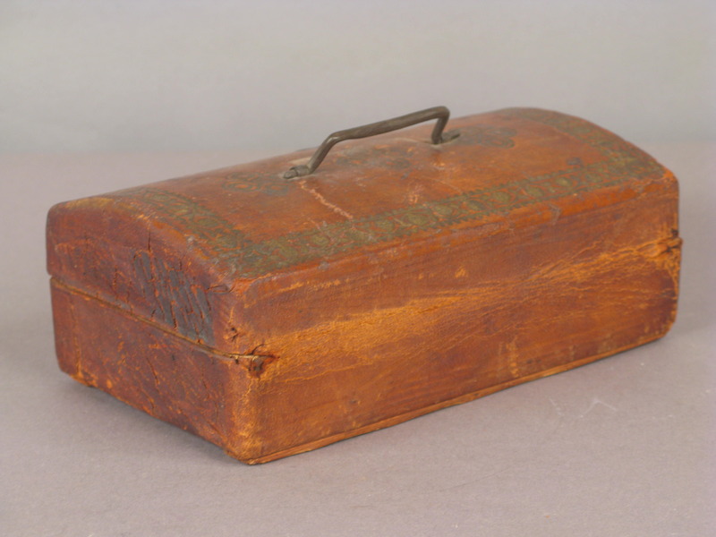18thc. Leather Covered Document Box