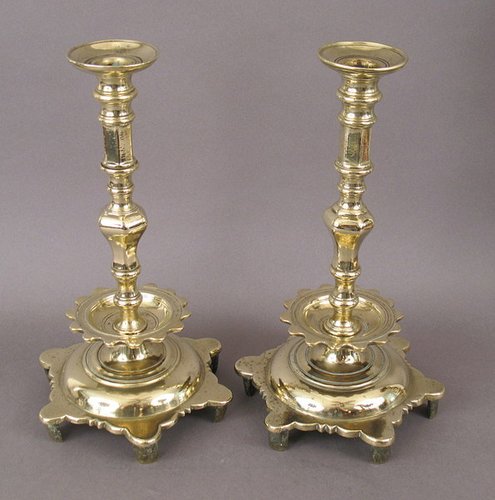 Pr. 18thc. Jewish Candlesticks