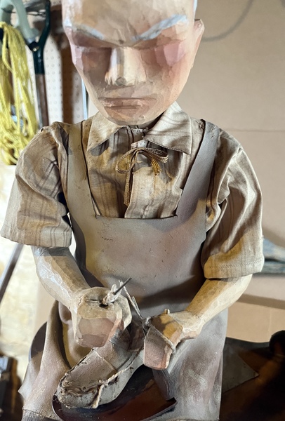 “Hand Sewn Mochisins” Shop Display