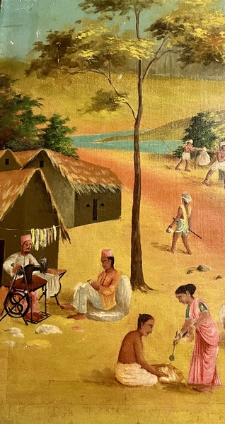 Indian Village Scene