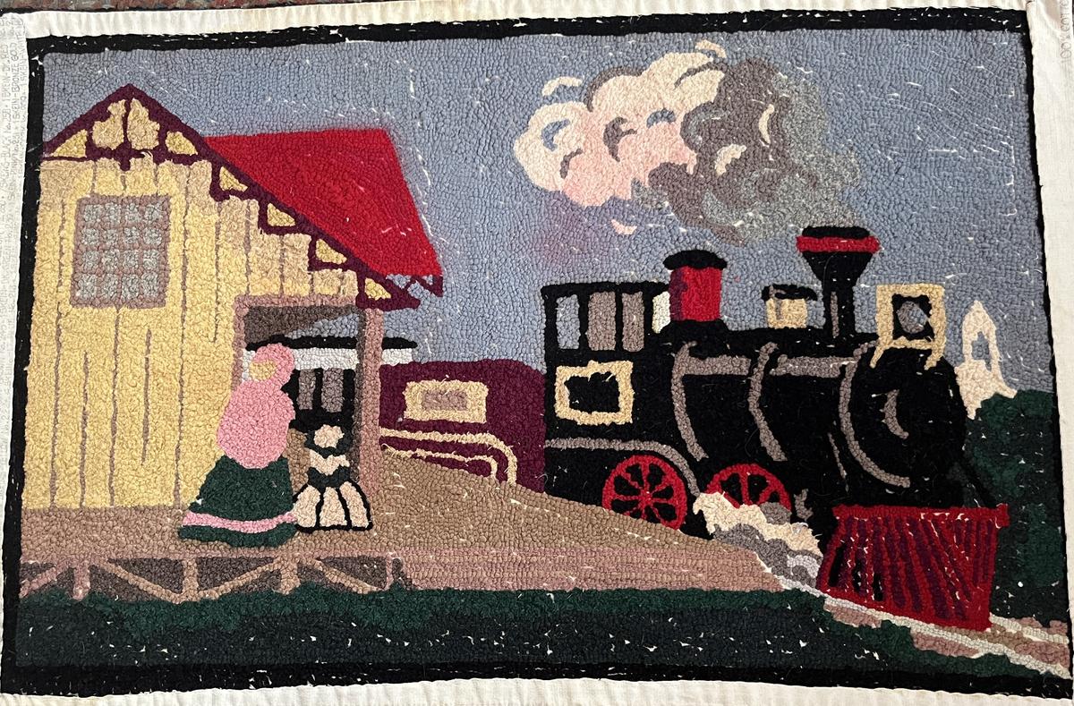 Train Hooked Rug
