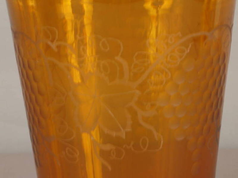 19thc. Amber Flip Glass