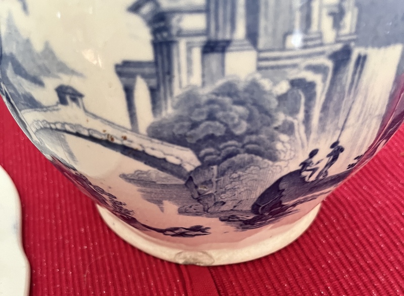 Historical Staffordshire Bowl and Pitcher