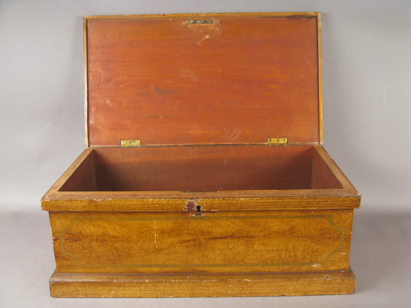 19thc. Grain Painted Document Box