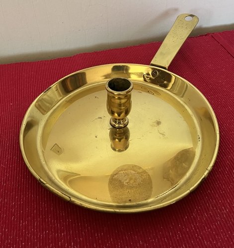 18thc. Lg. Pan Chamberstick
