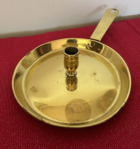 18thc. Lg. Pan Chamberstick