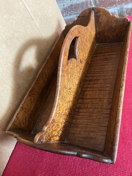 19thc. Lg. Figured Maple Carrier