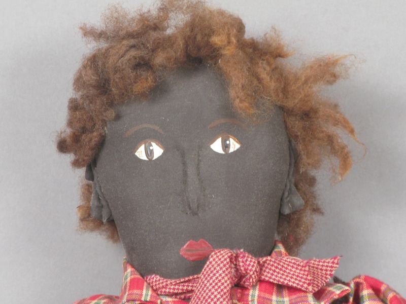 Pr. of Folk Art Cloth Dolls 34" Tall