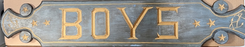Large “Boys” Sign
