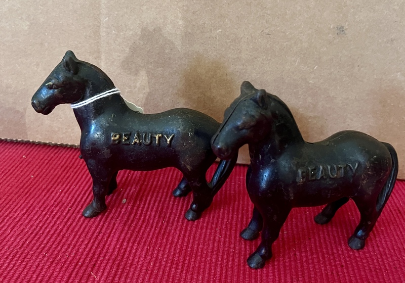 Two “Beauty” Pony Penny Banks