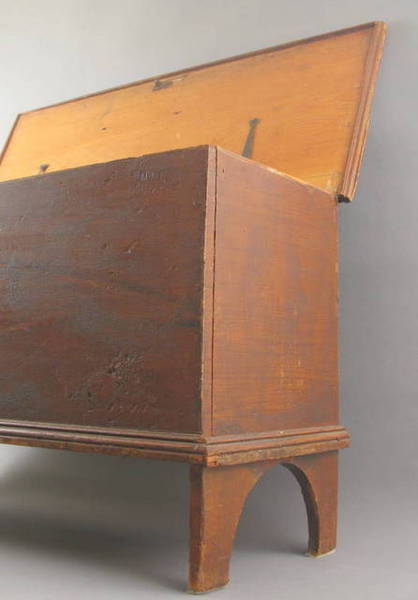 Early 19thc. Grain Painted Small Blanket Chest