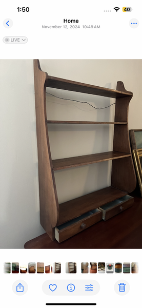 19thc. Whaleside Shelf with Drawers