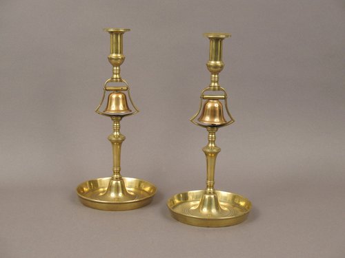 19thc. Pair Tavern Candlesticks