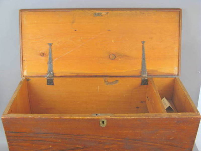 Early 19thc. Grain Painted Small Blanket Chest