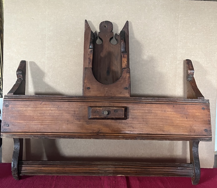 PA. Spoon Rack with Brass Mortar and Pestle