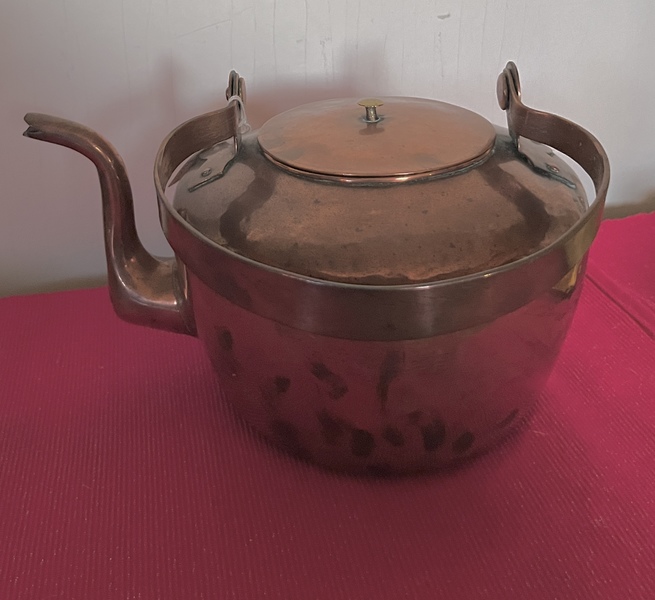 19thc. Gooseneck Tea Kettle