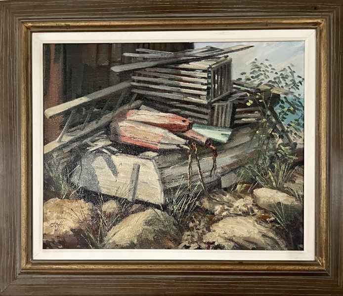 Lobster Traps Painting by Stoffa