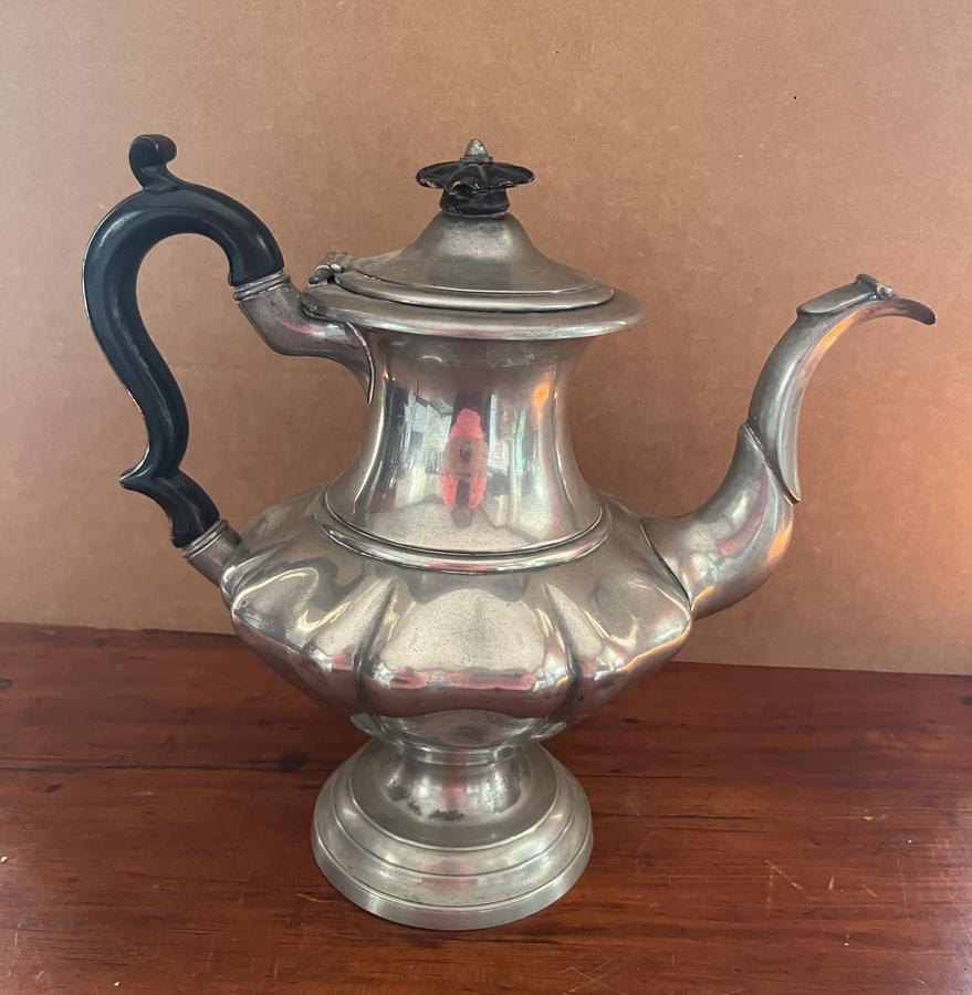19thc. English Pewter Coffee Pot