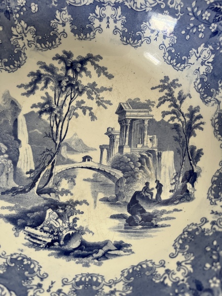 Historical Staffordshire Bowl and Pitcher